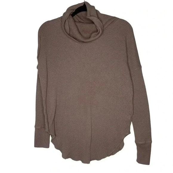 Babaton Thermal Cowlneck  Dusty rose pink/Taupe Size Small - Picture 4 of 10